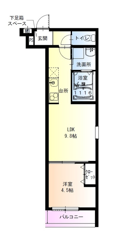 フジパレス鴫野東ウエストの間取り
