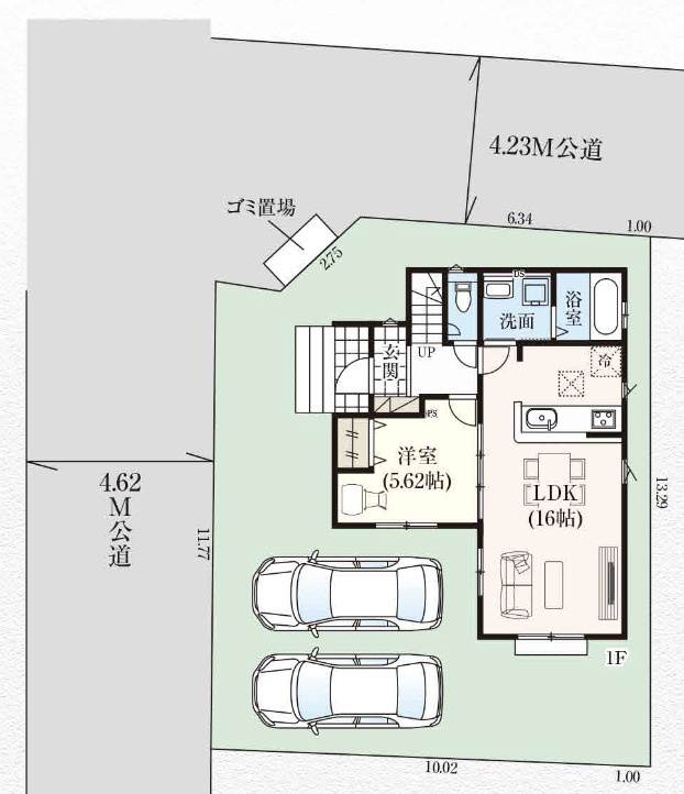 【仲介手数料無料】狭山市北入曽２２期全１棟　狭山市の不動産なら西武ハウジングの区画図