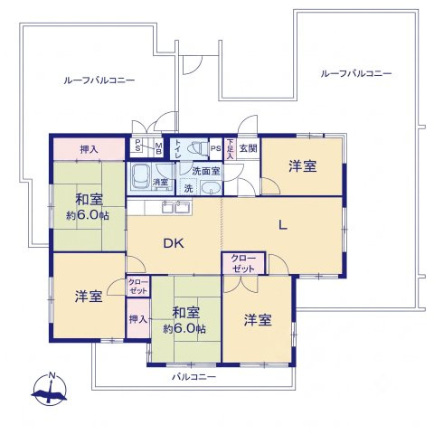 ライオンズマンション平和ヶ丘の間取り