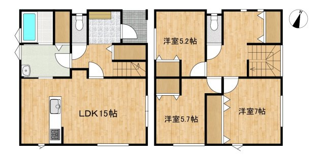 八戸市旭ケ丘1丁目の間取り