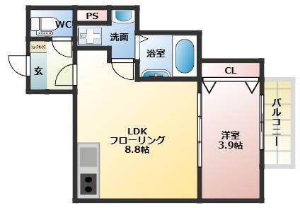 THE NOBLES 久留米中央の間取り