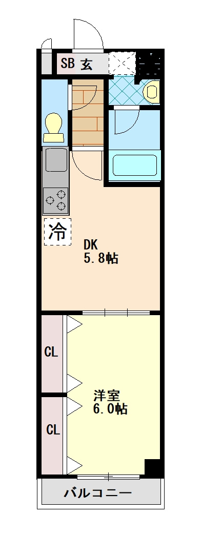 エスペランサ御影Ⅱの間取り