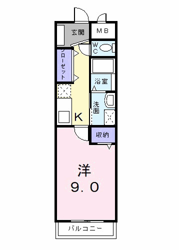 フィオーレ鏡川の間取り|間取図