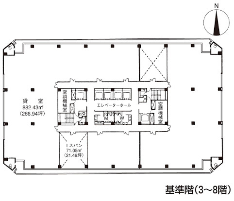金山総合ビル（第一生命）の間取り