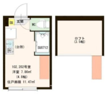 豊島区南長崎３丁目のアパートの間取り