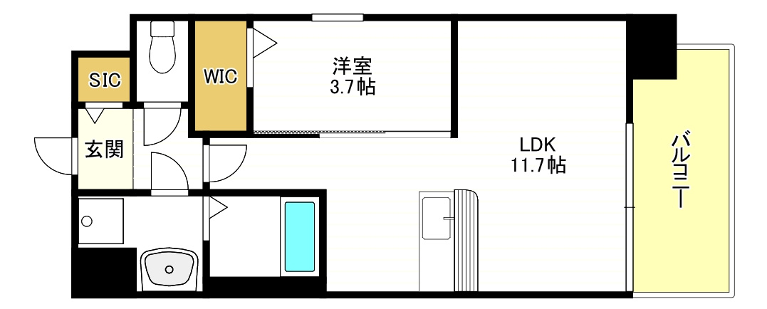 Alivis浪速東SoL TERRACEの間取り