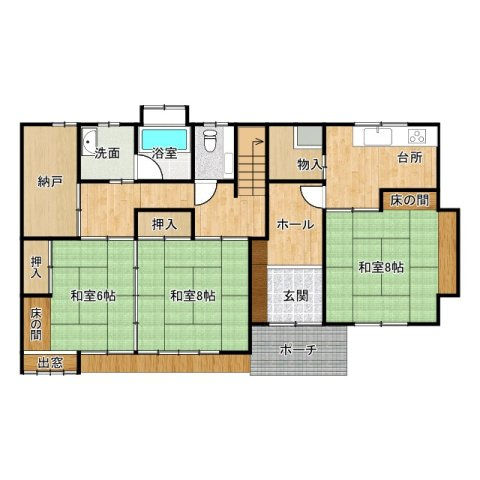 郡山市久留米一丁目　戸建の間取り|※参考間取になります。現況有姿