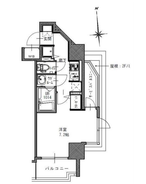 S-RESIDENCE南堀江の間取り