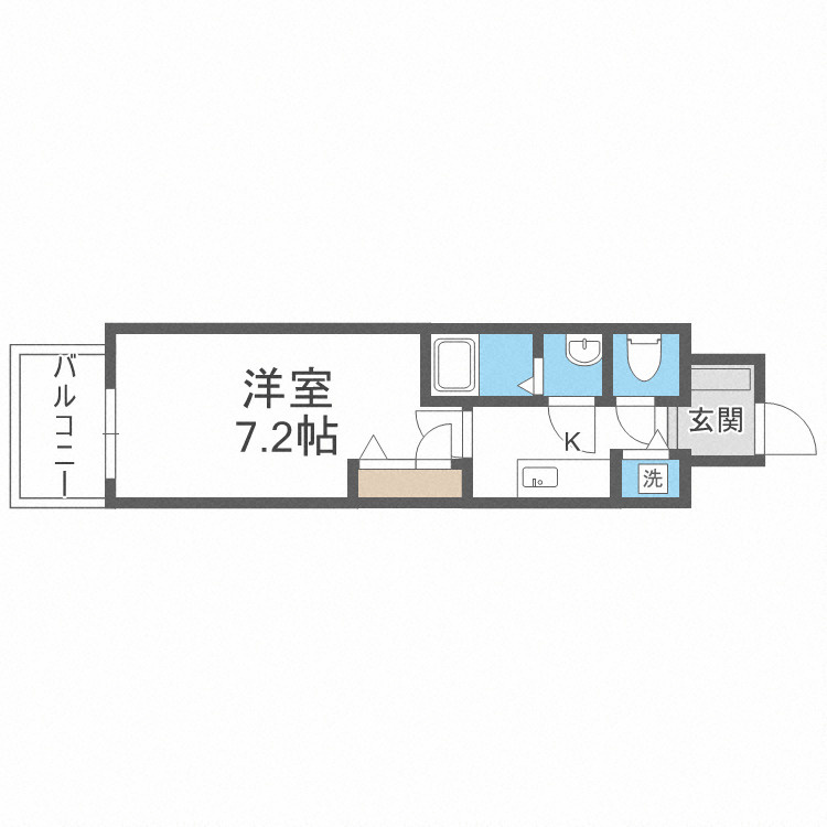 プランドール北浜の間取り