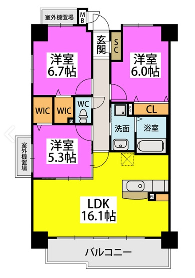 【間取り】 | メルベーユ高宮駅前