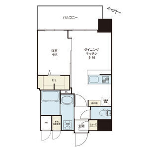 神戸市東灘区甲南町４丁目の賃貸マンションの間取り