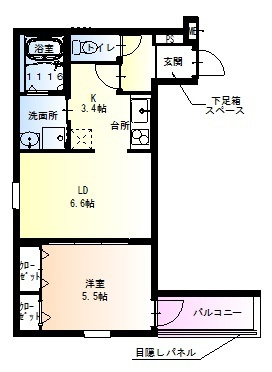 神戸市東灘区深江南町４丁目のアパートの間取り