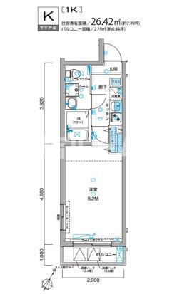 板橋区板橋４丁目の賃貸マンションの間取り