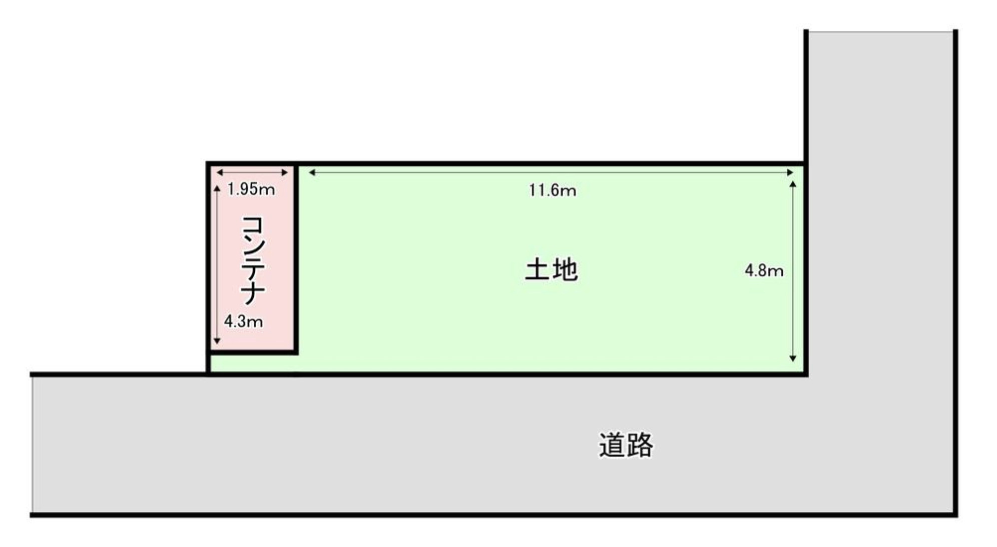 大津市黒津５丁目の事業用地の区画図