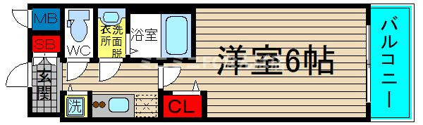 プレサンス北堀江の間取り