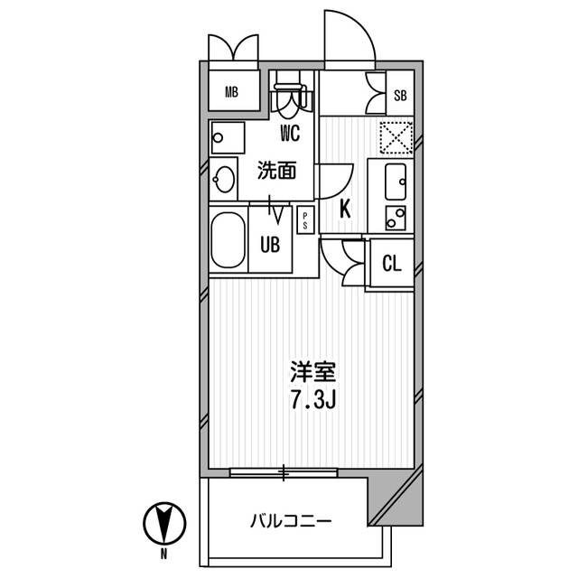 アスリート江坂Ⅱ番館の間取り