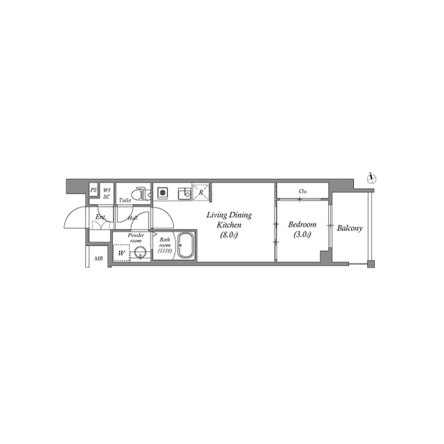 ArtizA瓦屋町Ⅰの間取り
