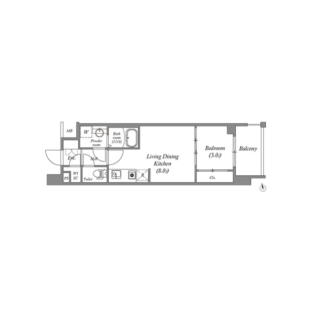 ArtizA瓦屋町Ⅰの間取り