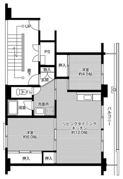 ビレッジハウス筑後1号棟の間取り
