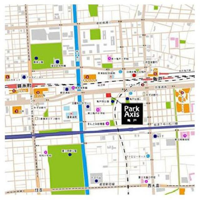 パークアクシス亀戸の地図
