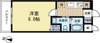 【間取り】 | ローズモントフレア天神南
