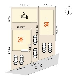 【区画図】 | さいたま市見沼区大谷 | 区画図　全３棟。
