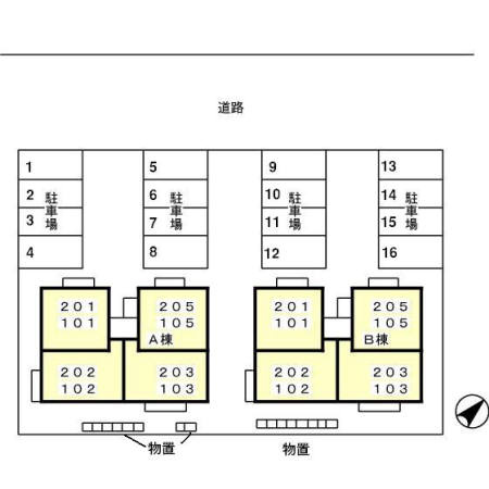 セレッサ花堂　Ａの区画図