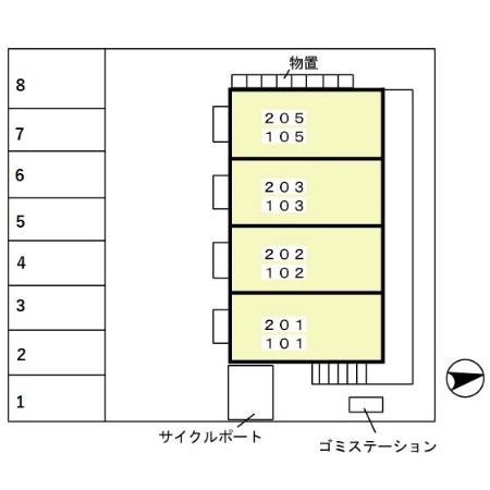 フレシール和田の区画図