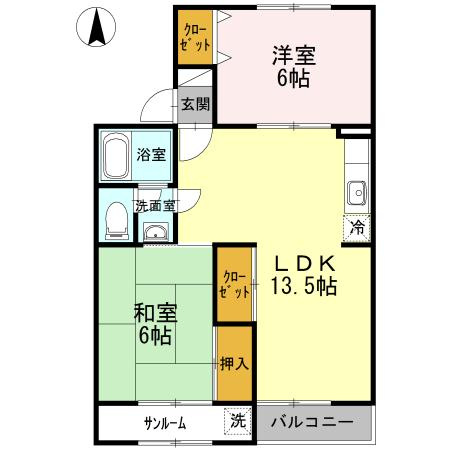 グリーンセトル　Dの間取り