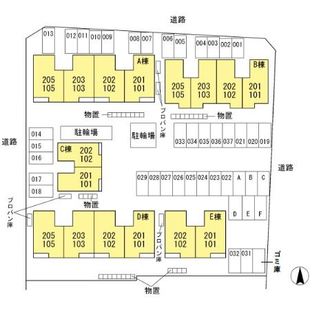 グリーンセトル　Dの区画図