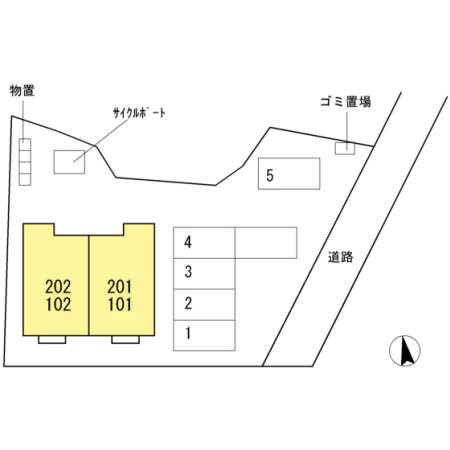 クレシア高木町の区画図