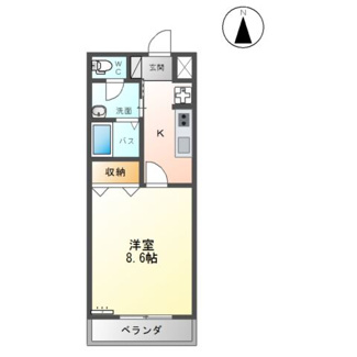 【間取り】 | メルヴェーユ新成Ａ