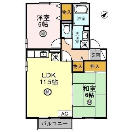 サンクレスト陽明　Ａの間取り