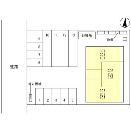 D-Residence上野本町の区画図