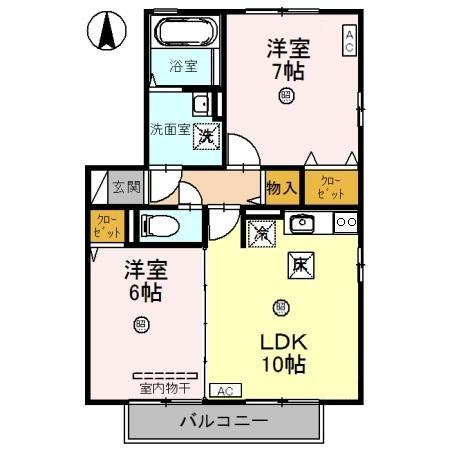 コーポ橘の間取り
