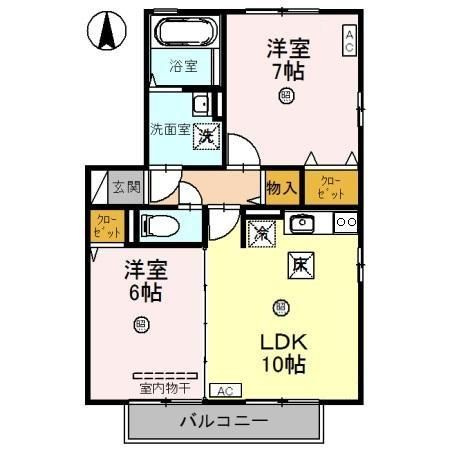コーポ橘の間取り