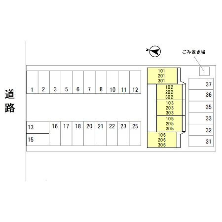 リバーハイツ豊岡の区画図