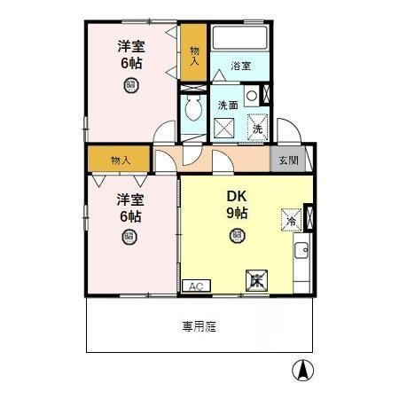 コーポ チェリッシュ　Ｂの間取り