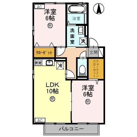 リビングタウン渕　Ｂの間取り