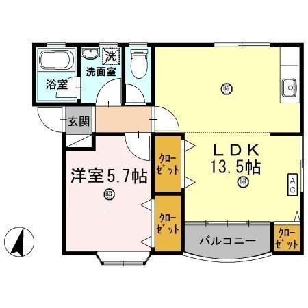 ツインハウス木村　Aの間取り