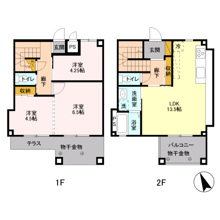 Casa-N（カーサN）　1号棟の間取り