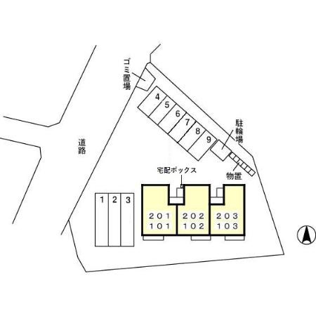 ソレイユ・ナカジマの区画図