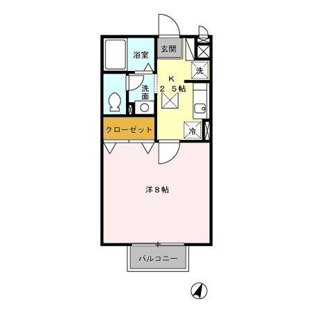 セジュールＭ３の間取り