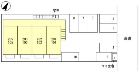 セジュールＭ３の駐車場