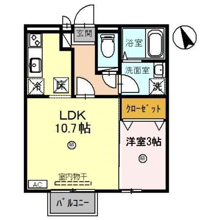 ルピナス明里橋　Ａの間取り