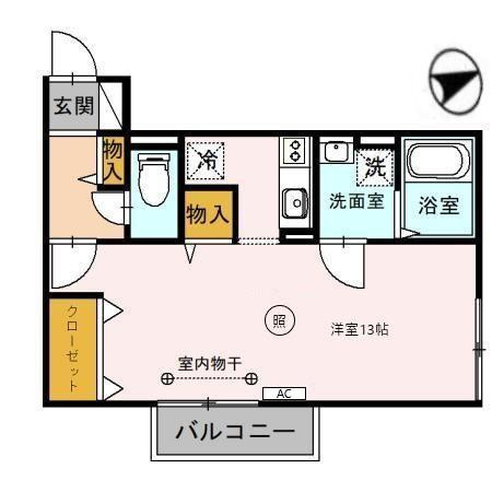 セレッサ花堂　Ｂの間取り