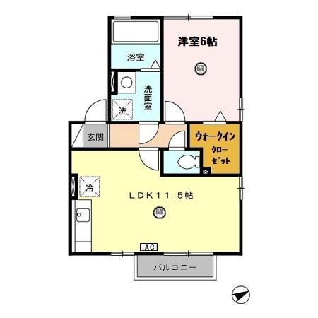 エトワールＫＵＲＩＭＯＲＩ　Ａの間取り