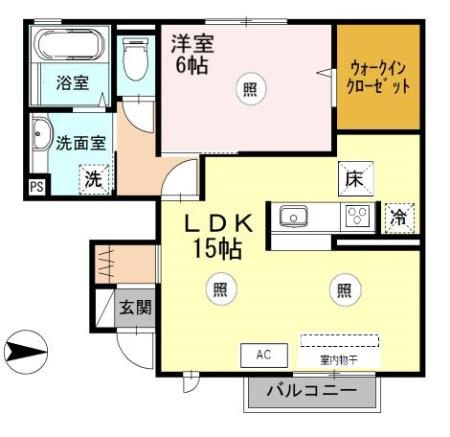 ウエストゥランタン　A棟の間取り