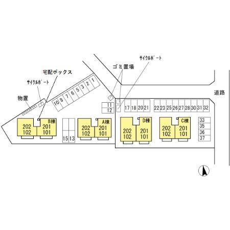 ビューラーやすらぎ　C棟の区画図