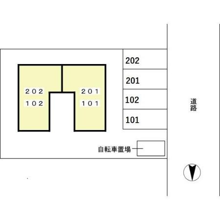 ハイツＯの区画図